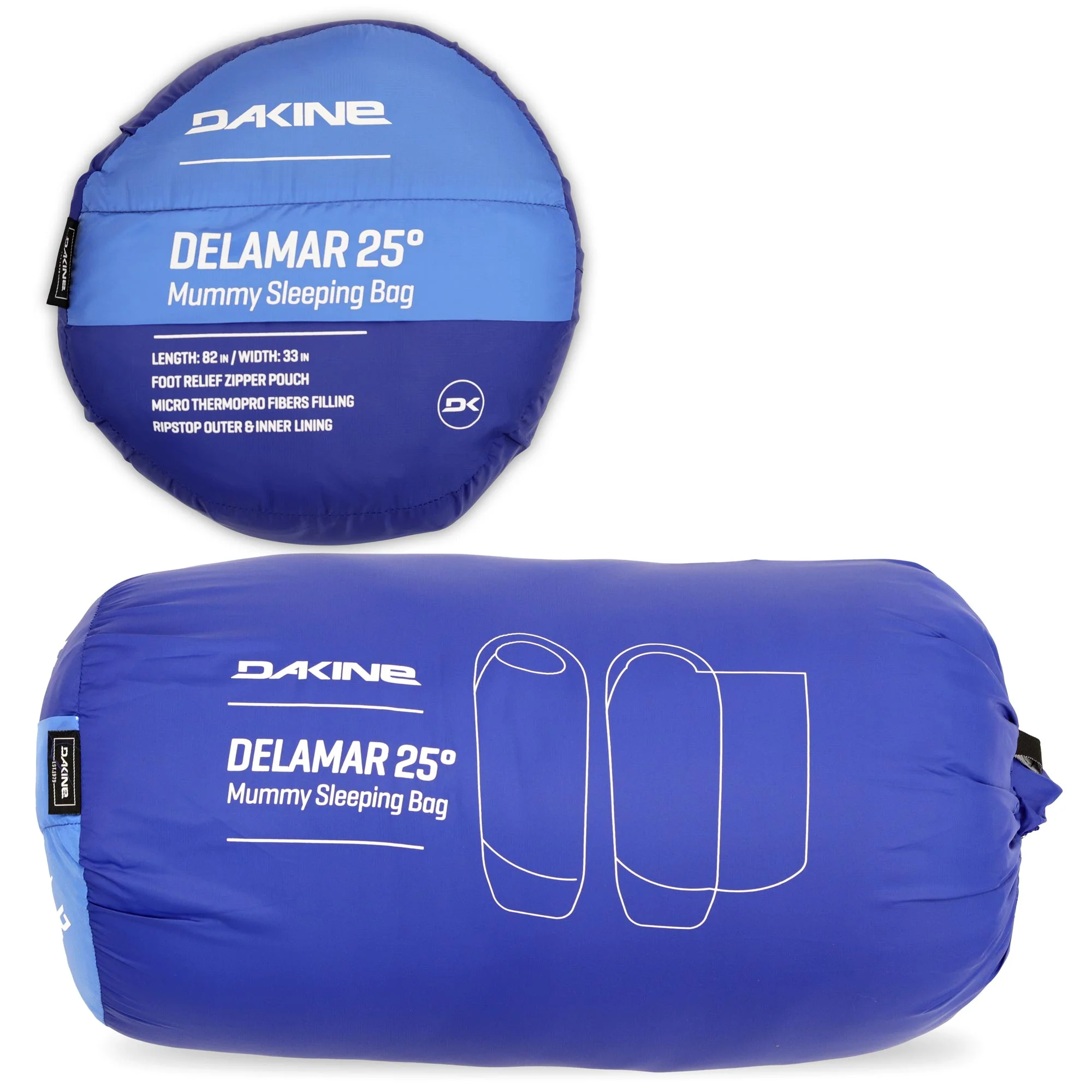 Delamar 25 Series Sleeping Bag - Blue / Yellow - Image 5